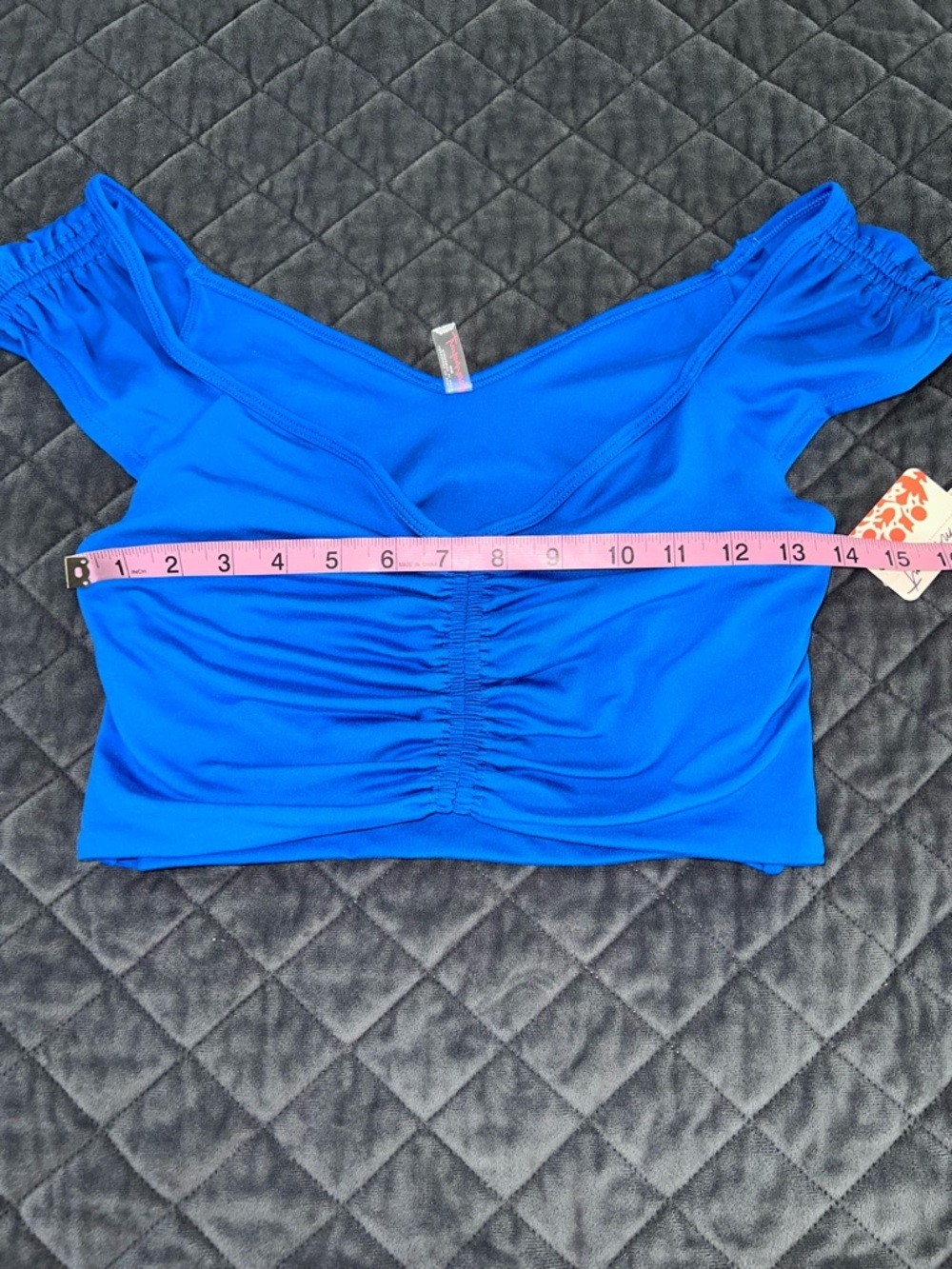 Free People Movement Breathe Deeper Crop Tank Top Women’s Medium Royal Blue B13 - Picture 5 of 9